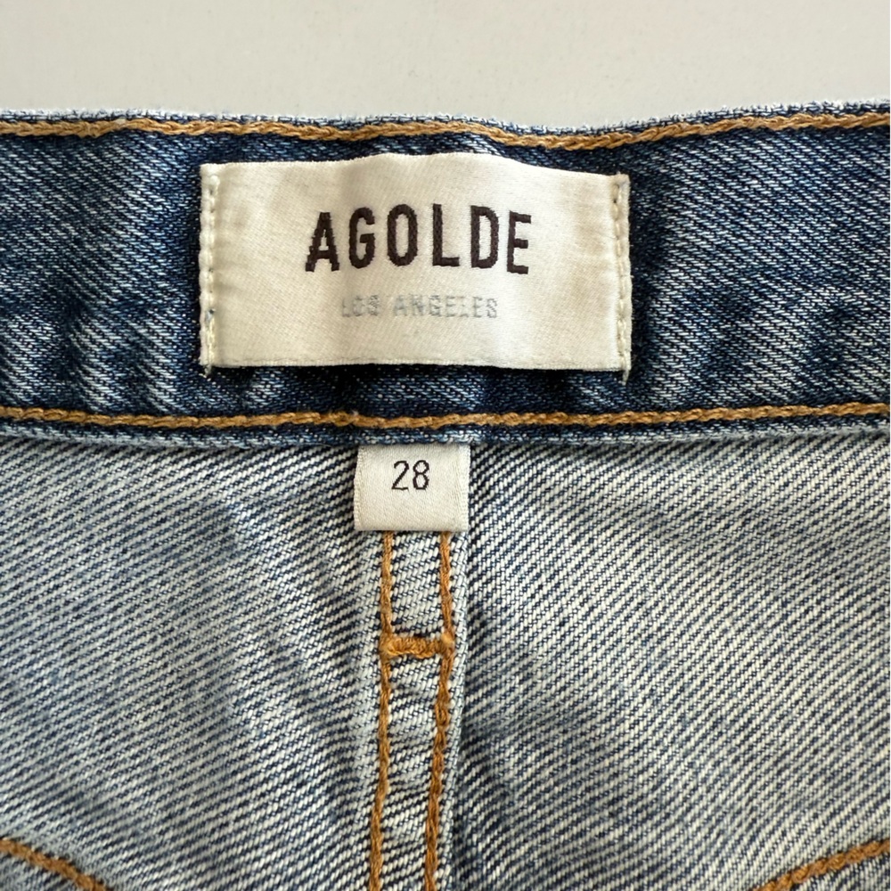Agolde 90's Pinch Waist High Rise Distressed Jeans-Size 28 - Picture 11 of 16